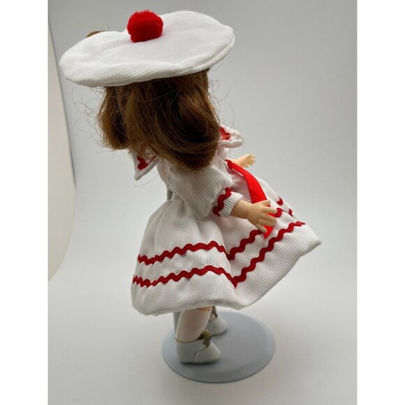 Vintage Ginny Dress Me Doll Red Head Sailor Outfit Vogue Dolls 1984 with Stand - Picture 6 of 7